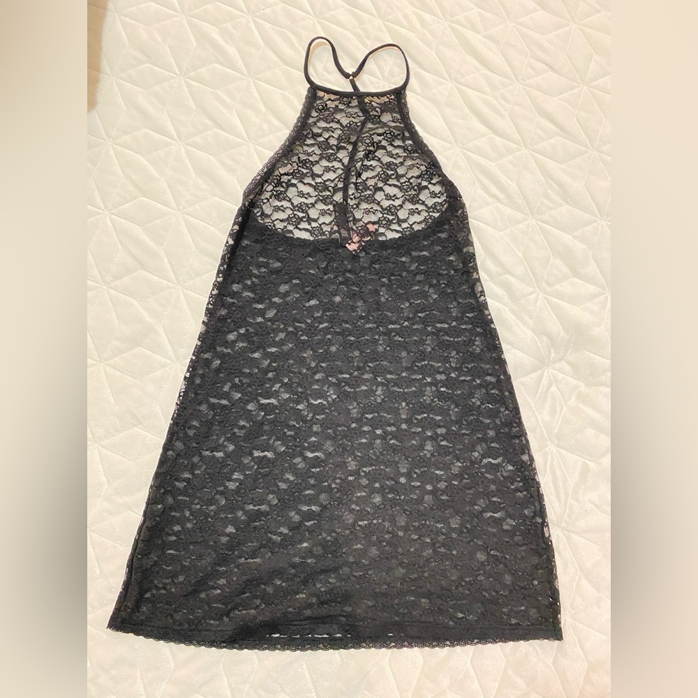 Victoria Secret slip Lingerie Womens Sleepwear Lace babydoll black size small